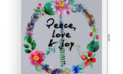 Wanddecoratie Peace Love & Joy