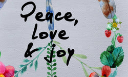 Wanddecoratie Peace Love & Joy