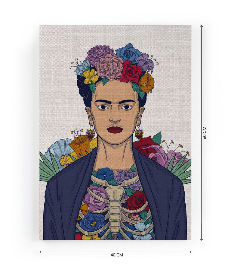 Wanddecoratie Frida Kahlo Flowers