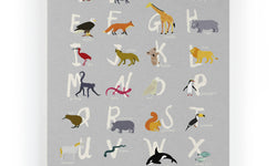 Wanddecoratie Animal Alphabet
