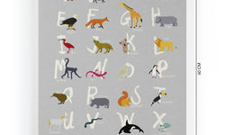 Wanddecoratie Animal Alphabet