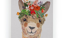 Wanddecoratie Alpaca Flowers