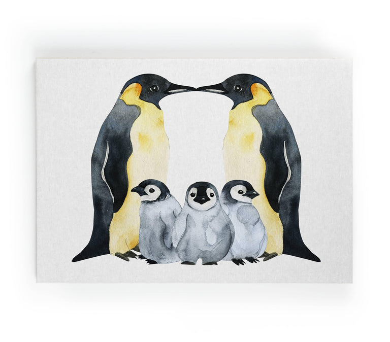 Wanddecoratie Penguin Family