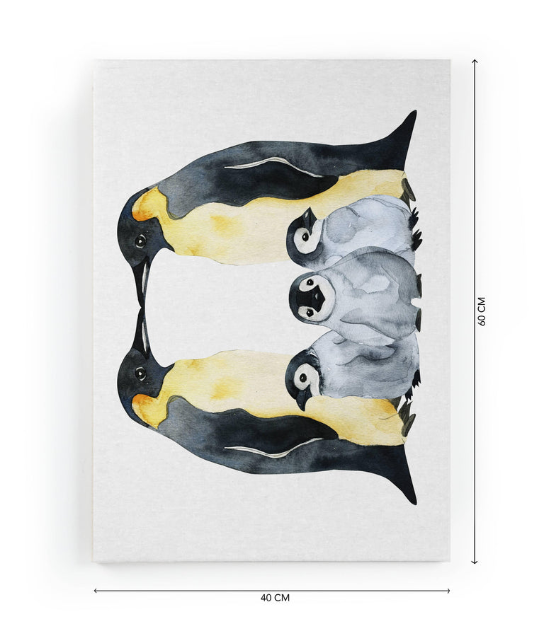 Wanddecoratie Penguin Family