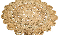 Vloerkleed Maceo rond jute