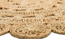 Vloerkleed Maceo rond jute