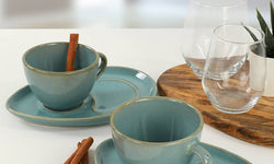 Set van 2 koffiekopjes en schotels Retro