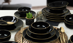 24-delige serviesset Black & Gold