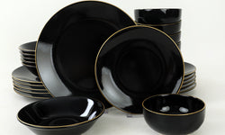 24-delige serviesset Black & Gold