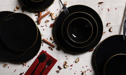 24-delige serviesset Black & Gold