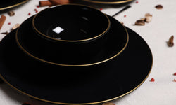 24-delige serviesset Black & Gold