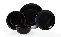 24-delige serviesset Black & Gold