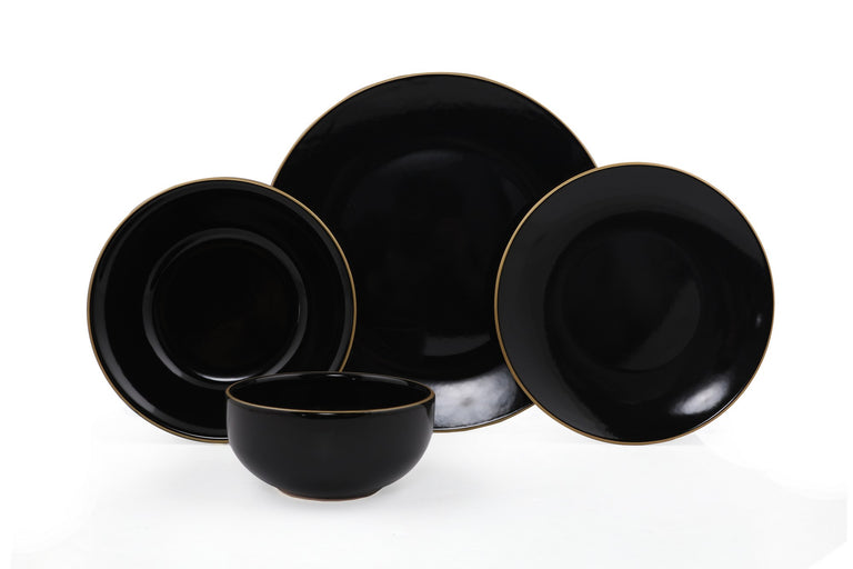 24-delige serviesset Black & Gold