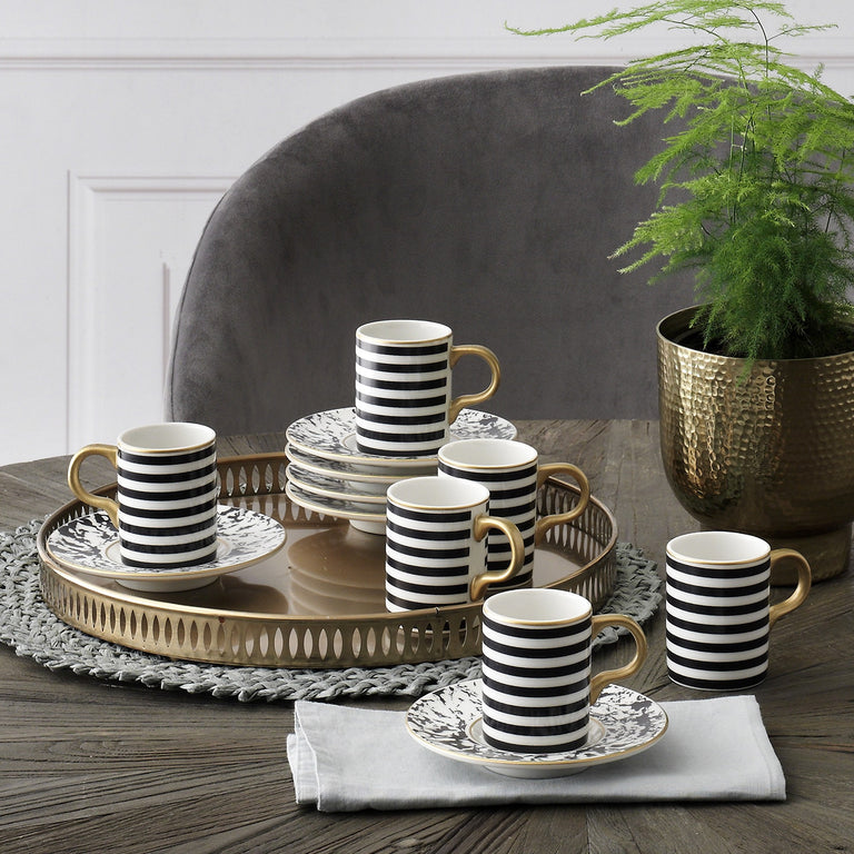 12-delige koffiekopjesset Ariana