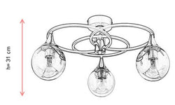 Plafondlamp Darnall 3-lichts