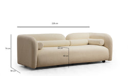 3-zitsbank Victoria bouclé