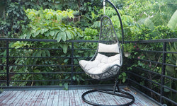 Hangstoel Halve maan wicker