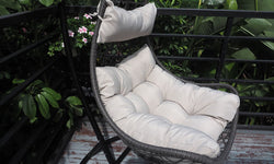 Hangstoel Halve maan wicker