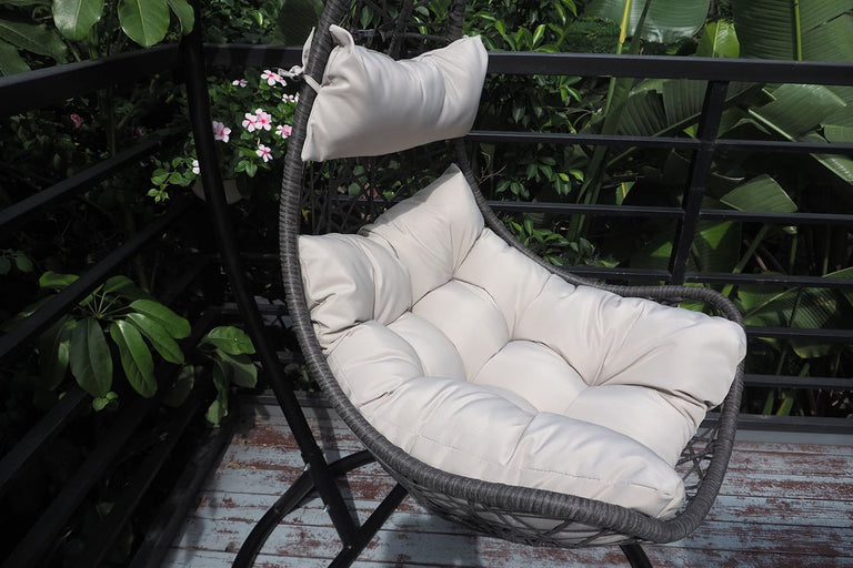 Hangstoel Halve maan wicker