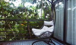 Hangstoel Halve maan wicker