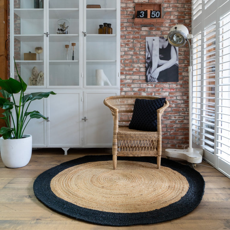 Vloerkleed Nico jute rond