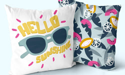 Set van 2 kussenhoezen Hello Sunshine