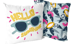 Set van 2 kussenhoezen Hello Sunshine