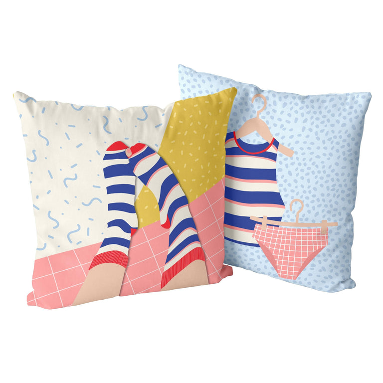 Set van 2 kussenhoezen Hole Sock