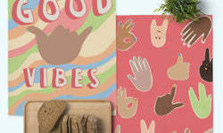 Set van 2 theedoeken Good Vibes