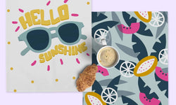 Set van 2 theedoeken Hello Sunshine
