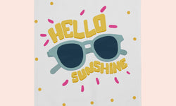 Set van 2 theedoeken Hello Sunshine