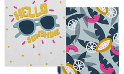 Set van 2 theedoeken Hello Sunshine