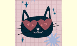 Set van 2 theedoeken Meow Love