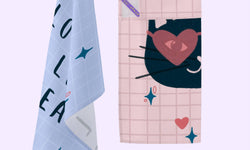 Set van 2 theedoeken Meow Love