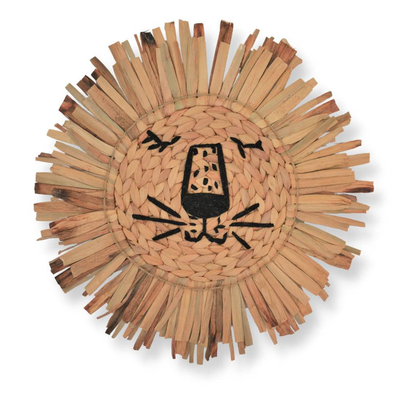 Handgemaakt decoratief wandobject Leeuw