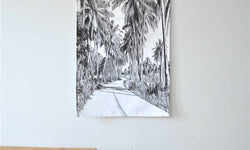 Wandkleed Palmtree Road