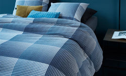 Dekbedovertrekset Denim Gingham