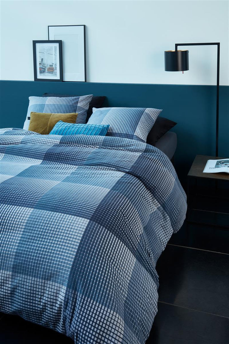 Dekbedovertrekset Denim Gingham