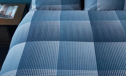 Dekbedovertrekset Denim Gingham