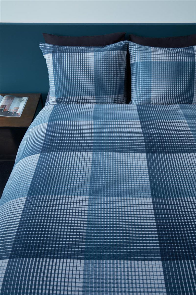 Dekbedovertrekset Denim Gingham