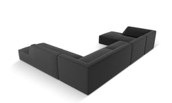 7-zits panoramische hoekbank Sao rechts kunstleer