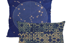 Set van 2 kussenhoezen Deep Blue