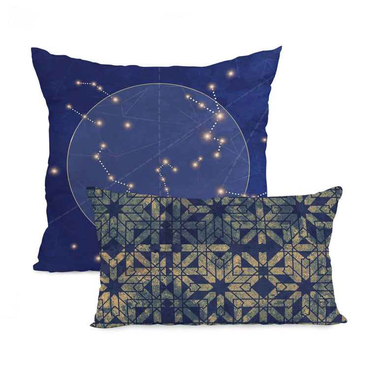 Set van 2 kussenhoezen Deep Blue
