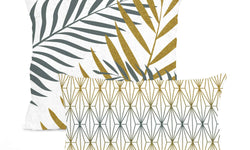 Set van 2 kussenhoezen Foliage Mint