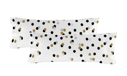 Set van 2 kussenslopen Golden Dots