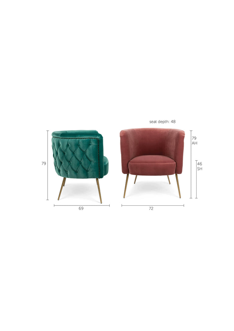 Fauteuil Such A Stud velvet