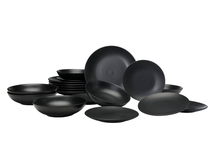 18-delige bordenset Matt Onyx