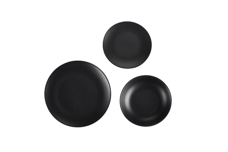 18-delige bordenset Matt Onyx