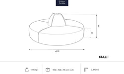 Outdoor ronde bank Maui