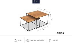 Set van 2 outdoor salontafels Sirios